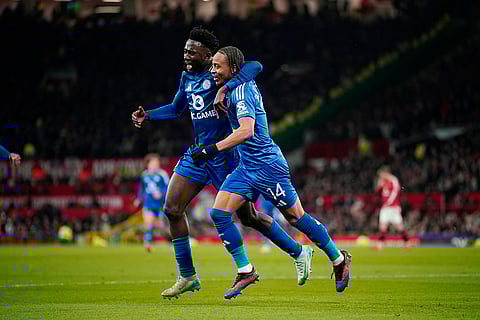 FA Cup: Leicester's Bobby Decordova-Reid celebrates with Wilfred Ndidi after scoring the opening goal