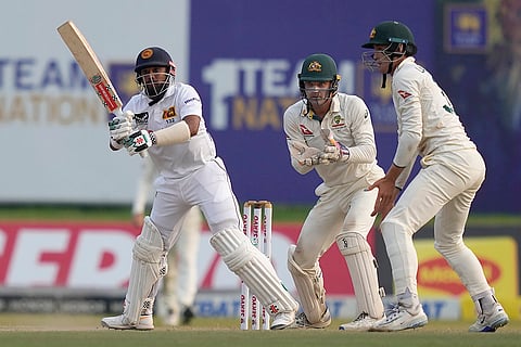 SL Vs AUS, 2nd Test Day 3: Sri Lanka's Kusal Mendis plays a shot