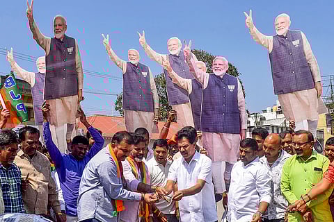 Delhi Polls 2025: BJP celebrations in Chikmagalur