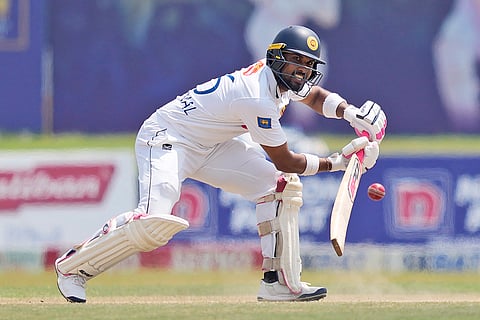 SL Vs AUS, 2nd Test Day 3: Sri Lanka's Dinesh Chandimal plays a shot