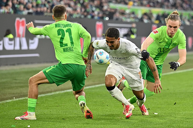 German Bundesliga Soccer Match: Bayer Leverkusen vs VfL Wolfsburg