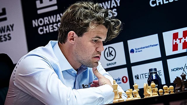 File : Magnus Carlsen competing at a previous edition of the Norway Chess event.