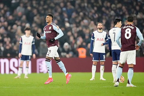FA Cup Fourth Round: Aston Villa's Marcus Rashford, left, enters the game