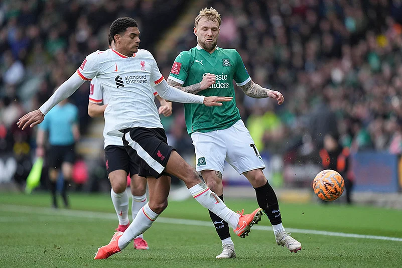FA Cup Fourth Round Football match Plymouth Argyle vs Liverpool: Jarell Quansah