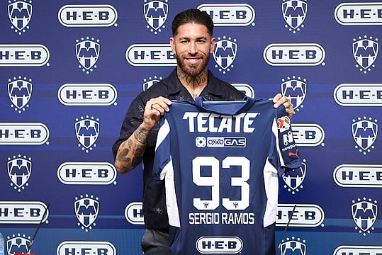 Sergio Ramos Unveiled As Monterrey Player To The Media