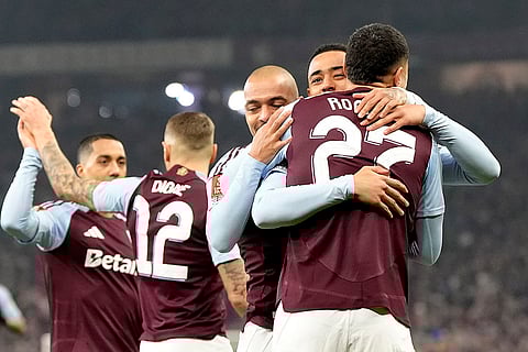 FA Cup Fourth Round: Aston Villa's Jacob Ramsey, second right, celebrates scoring a goal