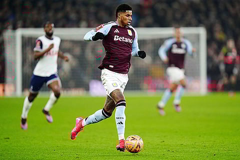FA Cup Fourth Round: Aston Villa's Marcus Rashford in action