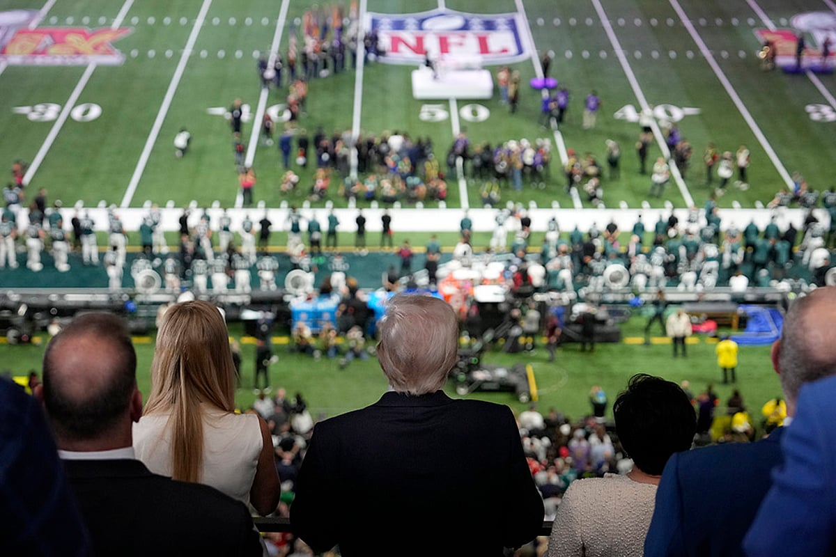 NFL Super Bowl 59 football game Philadelphia Eagles vs Kansas City Chiefs: Donald Trump