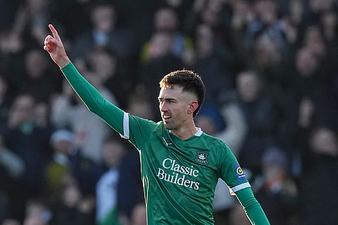 FA Cup Fourth Round: Plymouth Argyle's Ryan Hardie celebrates after scoring his side's opening goal