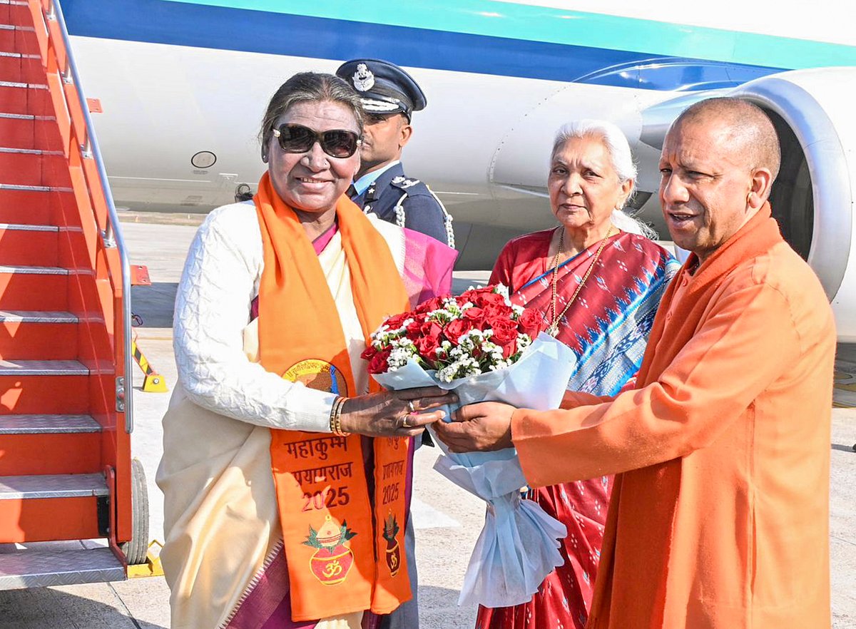 PTI : President Murmu in Prayagraj