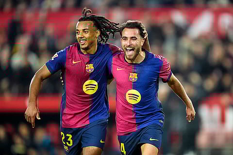 La Liga 2024-25: Barcelona's Eric Garcia celebrates after scoring his side's fourth goal 