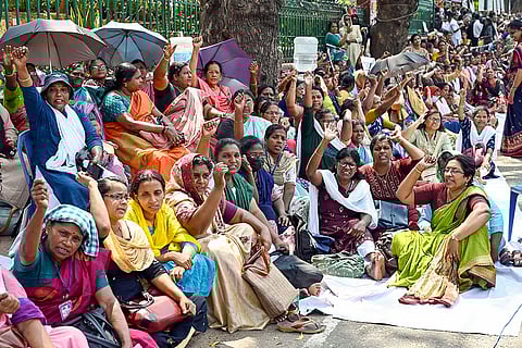 ASHA workers protest in Thiruvananthapuram