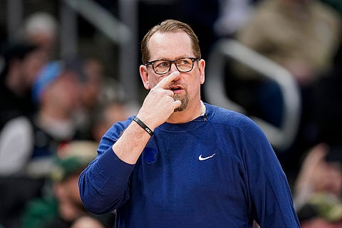 NBA 2024-25: 76ers coach Nick Nurse directs his team
