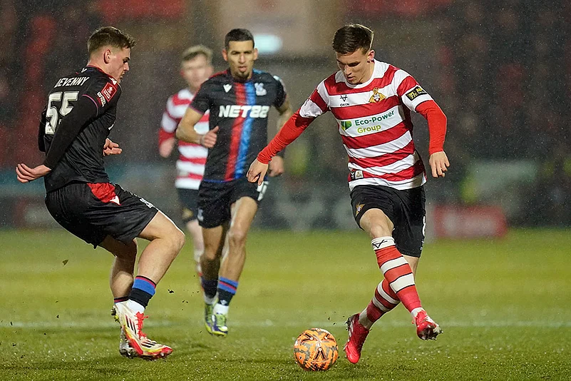 Britain Soccer FA Cup Doncaster Rovers and Crystal Palace match: Justin Devenny