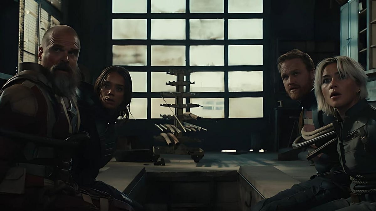 X : A still from Thunderbolts trailer