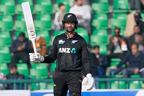 Pakistan Tri-Series Cricket Match 2, NZ Vs SA: New Zealand's Devon Conway celebrates after scoring fifty