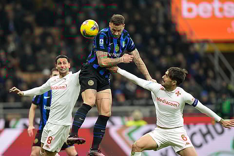 Serie A: Inter Milan's Marko Arnautovic scores his side's second goal