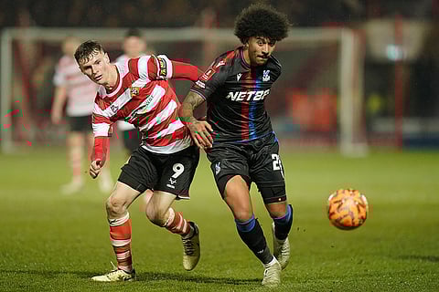 FA Cup Fourth Round: Doncaster Rovers' Rob Street and Crystal Palace's Chris Richards challenge for the ball