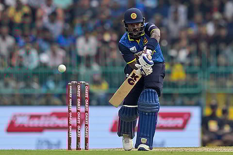 SL vs AUS 1st ODI: Sri Lanka's Janith Liyanage plays a shot