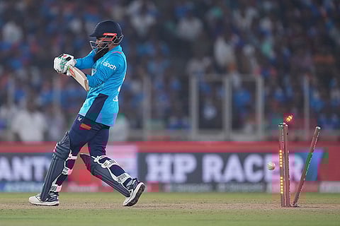 IND vs ENG 3rd ODI: England's Adil Rashid is bowled out by Hardik Pandya