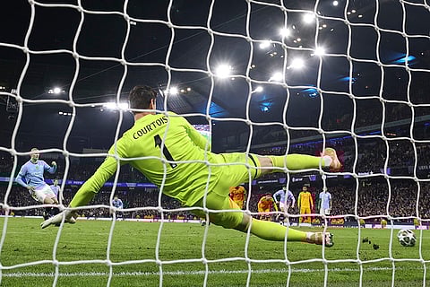 Champions League playoff first leg: Manchester City's Erling Haaland scores his side's second goal