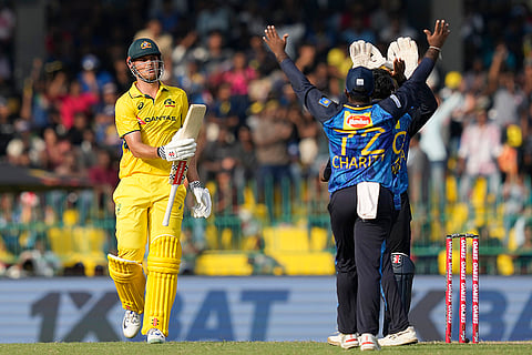 SL vs AUS 1st ODI: Australia's Aaron Hardie leaves the ground after losing his wicket