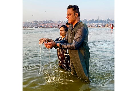 Anil Kumble at Mahakumbh Mela 2025