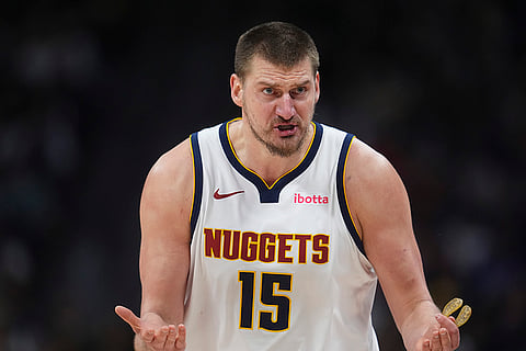 NBA 2024-25: Nuggets center Nikola Jokic argues for a call