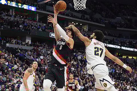 NBA 2024-25: Portland Trail Blazers forward Deni Avdija drives to the basket