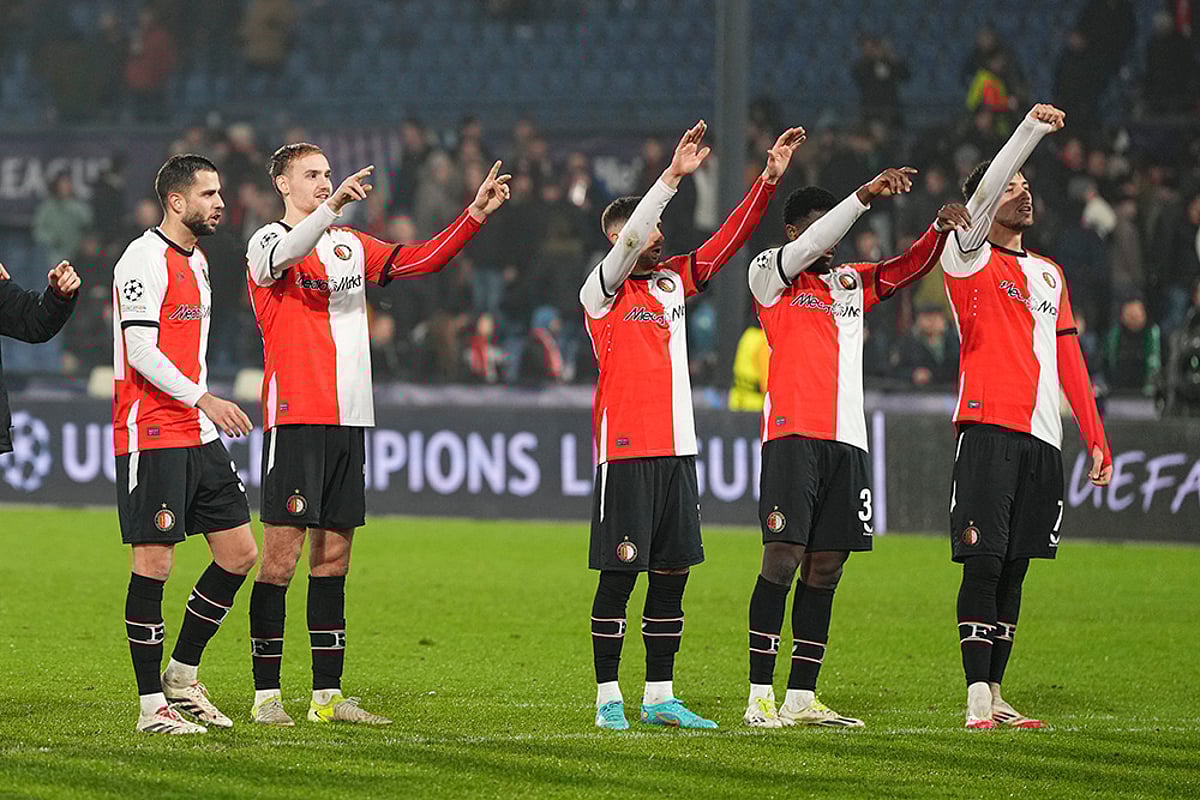 Netherlands Soccer Champions League playoff first leg Feyenoord vs AC Milan