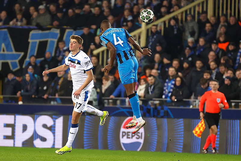 Belgium Soccer Champions League playoff first leg Club Brugge vs Atalanta: Joel Ordonez