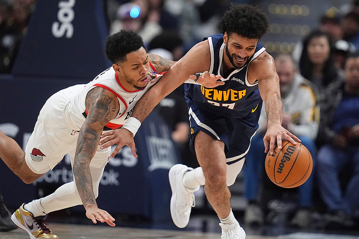 NBA basketball game 2024-25 Denver Nuggets vs Portland Trail Blazers: Jamal Murray