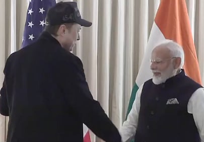 X/ANI Screengrab : PM Modi with TESLA CEO Elon Musk