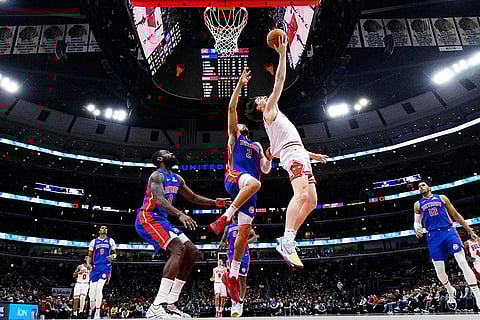 NBA Basketball Game: Chicago Bulls vs Detroit Pistons