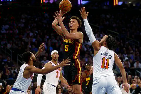 NBA 2024-25: Hawks guard Dyson Daniels takes a shot