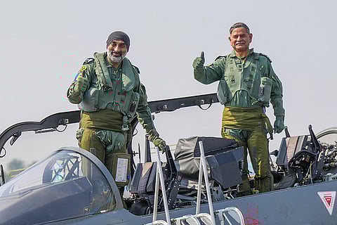Aero India 2025: Chief of the Air Staff Air Chief Marshal AP Singh and Chief of the Army Staff General Upendra Dwivedi