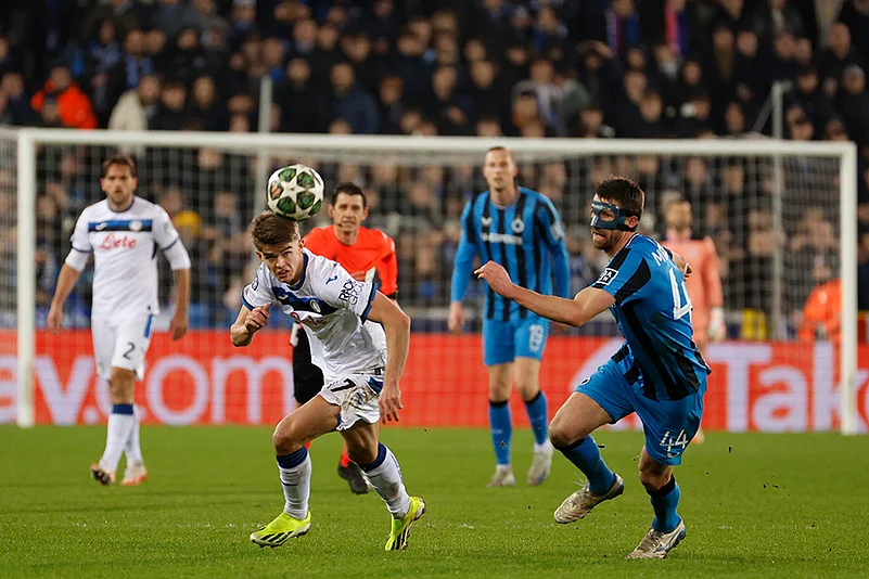 Belgium Soccer Champions League playoff first leg Club Brugge vs Atalanta: Brandon Mechele
