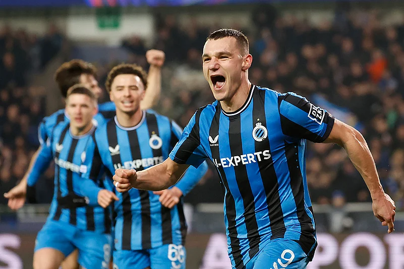 Belgium Soccer Champions League playoff first leg Club Brugge vs Atalanta: Ferran Jutgla