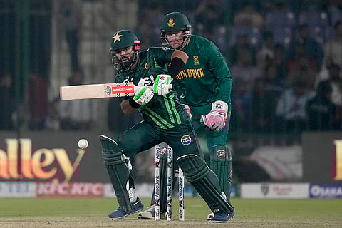 PAK vs SA ODI Cricket: Pakistan's Mohammad Rizwan plays a shot