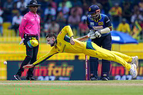 SL vs AUS 2nd ODI: Australia's Matthew Short dives to a ball