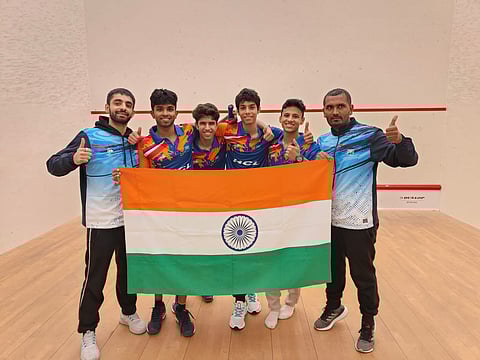 The Indian junior squash team.
