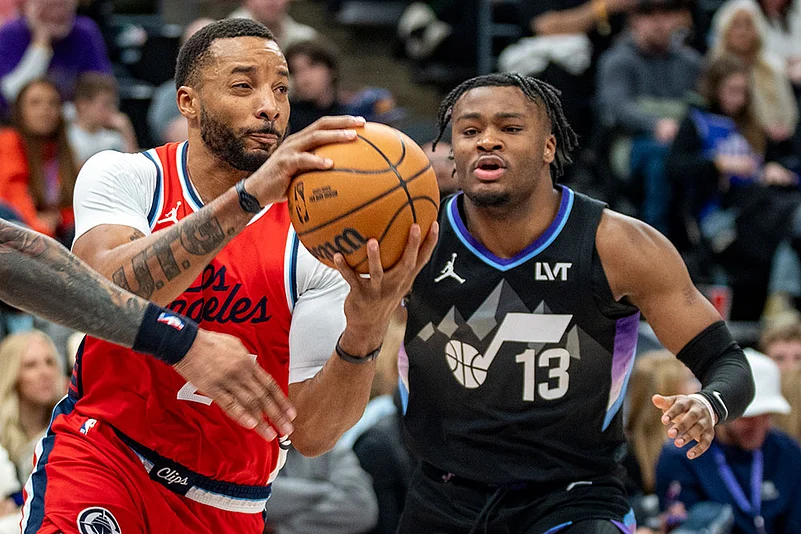 Clippers Jazz Basketball