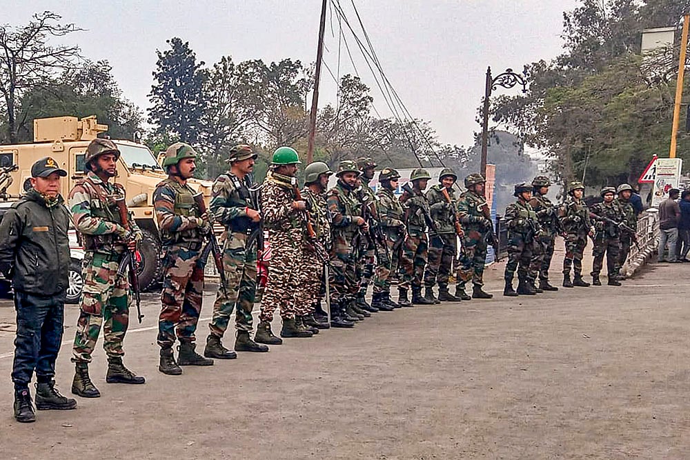 | Photo: PTI : Heavy security after Prez rule in Manipur