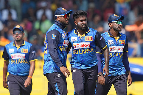 SL vs AUS 2nd ODI: Sri Lanka's Asitha Fernando celebrates the wicket of Australia's Jake Fraser-McGurk