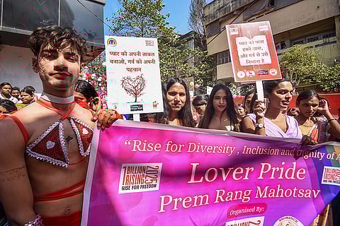 Lovers Pride Parade on Valentine's Day in Patna