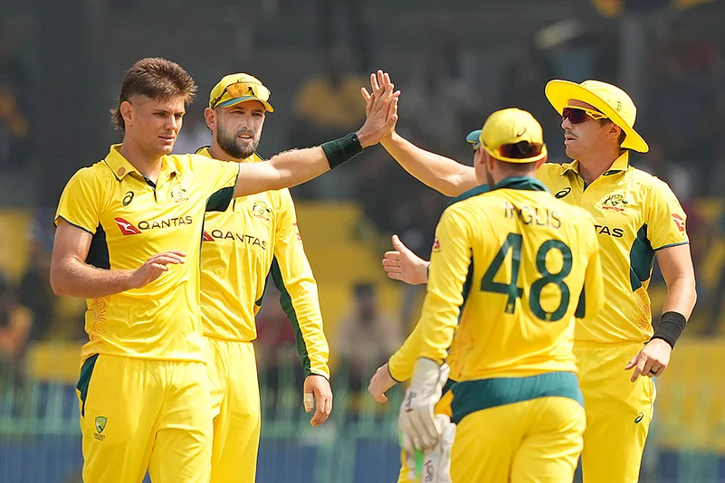 Sri Lanka vs Australia Cricket SL vs AUS 2nd ODI match pics from Colombo: Aaron Hardie