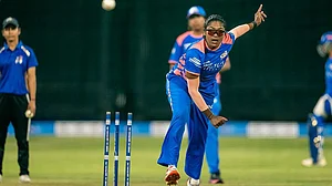 | Photo Courtesy: Mumbai Indians : S Sajana hones her bowling skills during a practice session