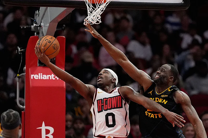 NBA Basketball Game: Houston Rockets vs Golden State Warriors