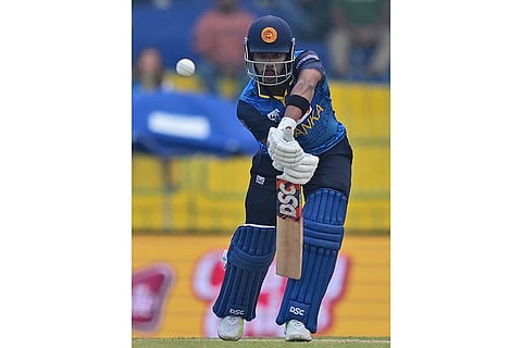 SL vs AUS 2nd ODI: Sri Lanka's Pathum Nissanka plays a shot