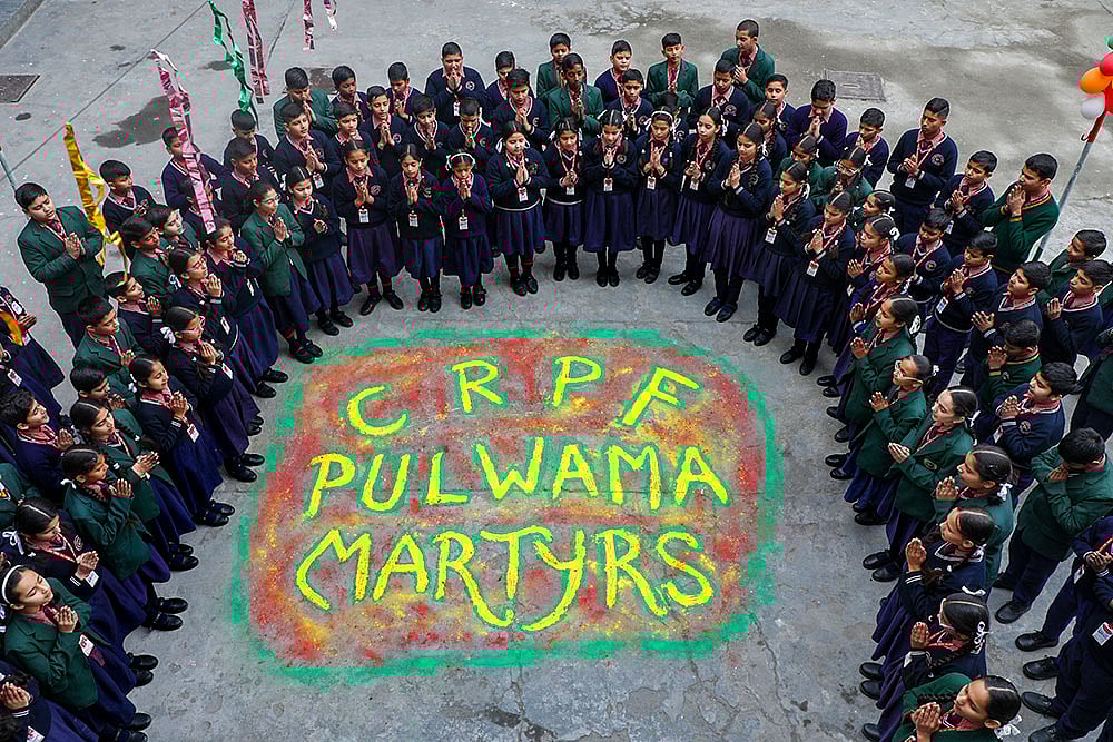 | Photo: PTI : Tribute to martyrs of Pulwama terror attack